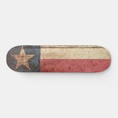 Texas State Flag op Old Wood Grain Persoonlijk Skateboard (Horizontaal)