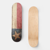 Texas State Flag op Old Wood Grain Persoonlijk Skateboard (Voorkant)