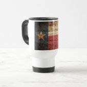 Texas State Flag op Old Wood Grain Reisbeker (Voorkant links)