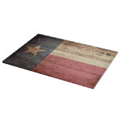 Texas State Flag op Old Wood Grain Snijplank (Hoek)