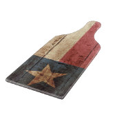 Texas State Flag op Old Wood Grain Snijplank (Hoek)