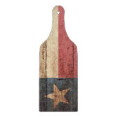 Texas State Flag op Old Wood Grain Snijplank (Voorkant)