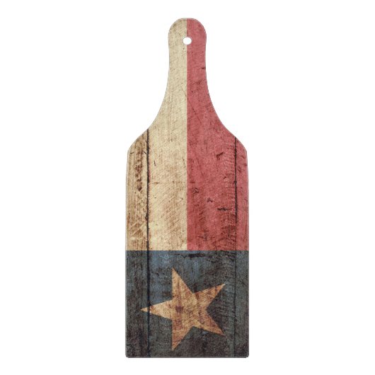Texas State Flag op Old Wood Grain Snijplank (Voorkant)