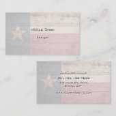 Texas State Flag op Old Wood Grain Visitekaartje (Voorkant / Achterkant)