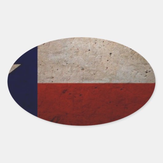 Texas State Flag Ovale Sticker (Voorkant)