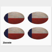 Texas State Flag Ovale Sticker (Vel)