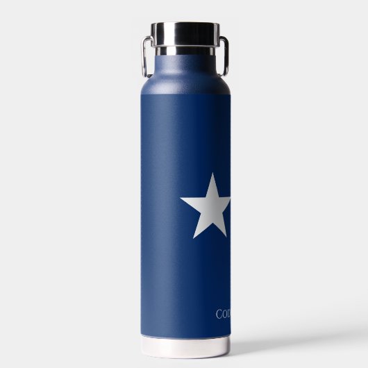 Texas State Flag Personaliseert Name Hot of Cold Waterfles (Voorkant)