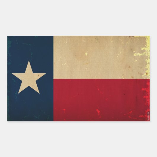 Texas State Flag  Rechthoekige Sticker (Voorkant)