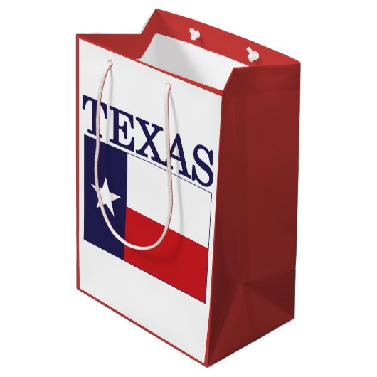 Texas State Flag Red White & Blue MGB Medium Cadeauzakje (Achterkant Gekanteld)