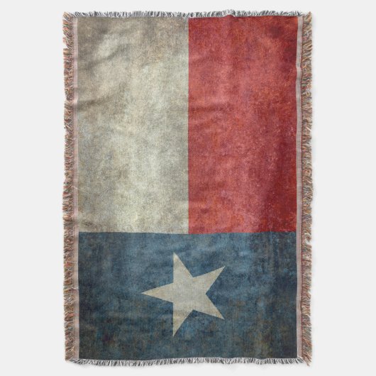Texas State flag retro style Throw Blanket Deken (Voorkant Verticaal)