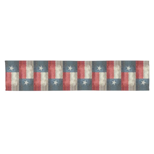 Texas State flag retro Table runner 17x42" Korte Tafelloper (Horizontaal)