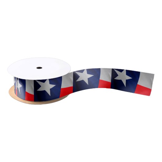 Texas State Flag Ribbon Satijnen Lint (Spoel)