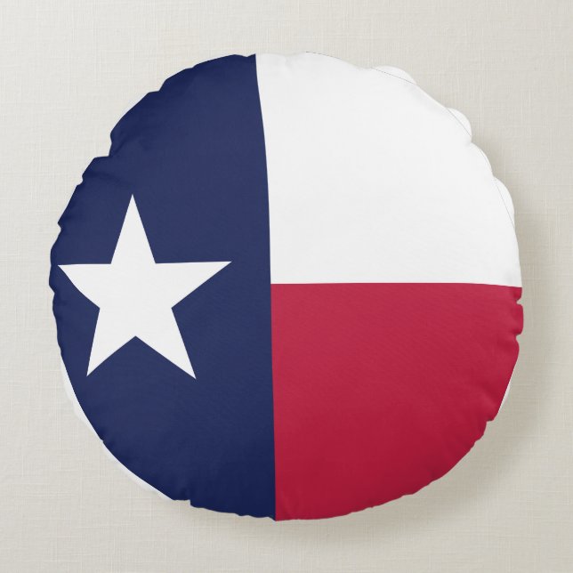 Texas State Flag Rond Kussen (Voorkant)