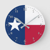 Texas State Flag Ronde Klok (Voorkant)