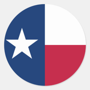Texas State Flag Ronde Sticker