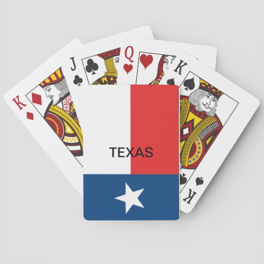 Texas State Flag Spelling Cards Speelkaarten (Achterkant)