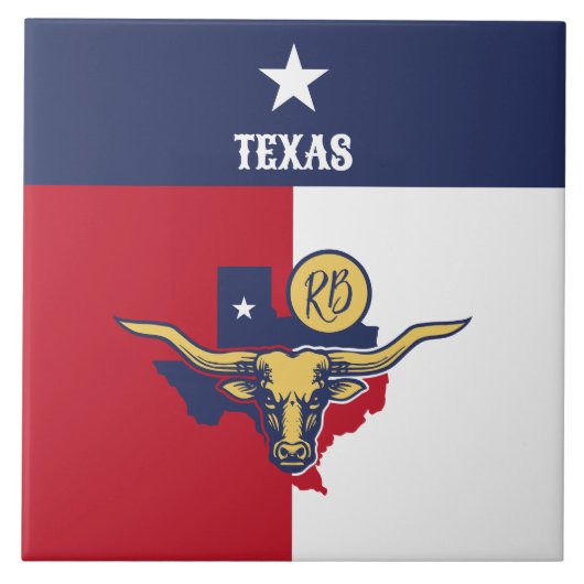 Texas State Flag Tegeltje (Voorkant)