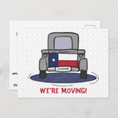 Texas State Flag Truck Bewegende aankondiging Briefkaart (Voorkant / Achterkant)