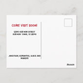 Texas State Flag Truck Bewegende aankondiging Briefkaart (Achterkant)