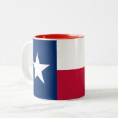 Texas State Flag Tweekleurige Koffiemok (Voorkant links)