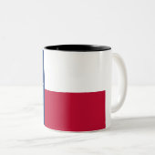 Texas State Flag Two-Tone Coffee Mok (Voorkant rechts)