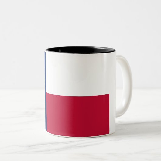 Texas State Flag Two-Tone Coffee Mok (Voorkant rechts)