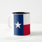 Texas State Flag Two-Tone Coffee Mok (Voorkant links)
