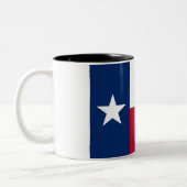 Texas State Flag Two-Tone Coffee Mok (Links)