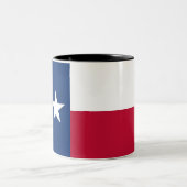 Texas State Flag Two-Tone Coffee Mok (Center)