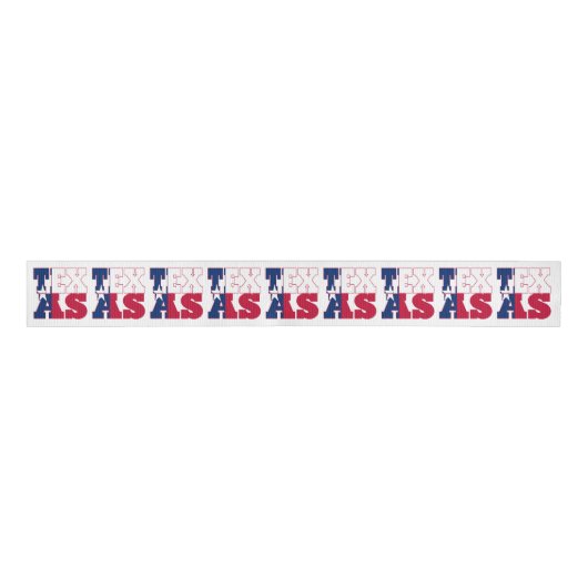 Texas State flag typografie design Grosgrain Lint (Voorkant)