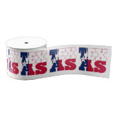Texas State flag typografie design Grosgrain Lint (Spoel)