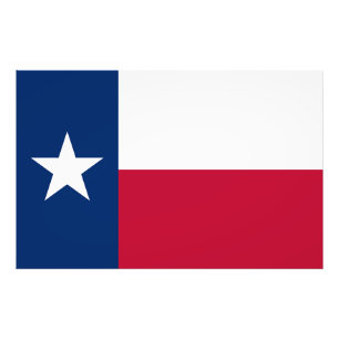 Texas State Flag Verenigde Staten Foto Afdruk