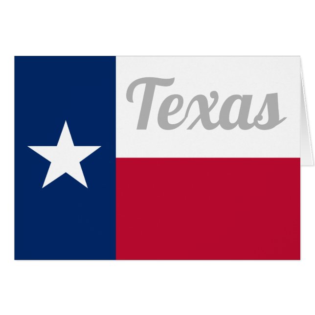 Texas State flag wenskaart met aangepaste tekst (Voorkant Horizontaal)