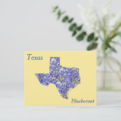 Texas State Flower Collage Map Briefkaart (Staand voorkant)
