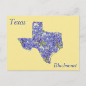 Texas State Flower Collage Map Briefkaart (Voorkant)