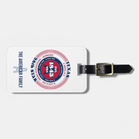 Texas State Gepersonaliseerde Gift Bagagelabel (Voorkant horizontaal)