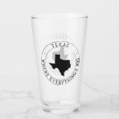 Texas State Glass Cup Glas (Achterkant)