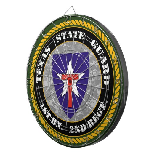 Texas State Guard Dart Board Dartbord (Voorkant Rechts)