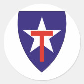 Texas State Guard Ronde Sticker (Voorkant)