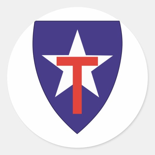 Texas State Guard Ronde Sticker (Voorkant)