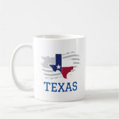 Texas State Kaart USA Patriottisch Texaan Koffiemok (Links)