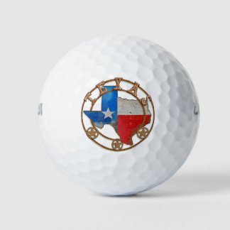 Texas State Kaart Vlag Smeedijzeren Schuur Kunst Golfballen