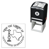 Texas State kaartoverzicht Oliebron Bibliotheek Bo Zelfinktende Stempel (In situ)