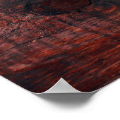 Texas State License Bord Map op houten planken Poster (Hoek)