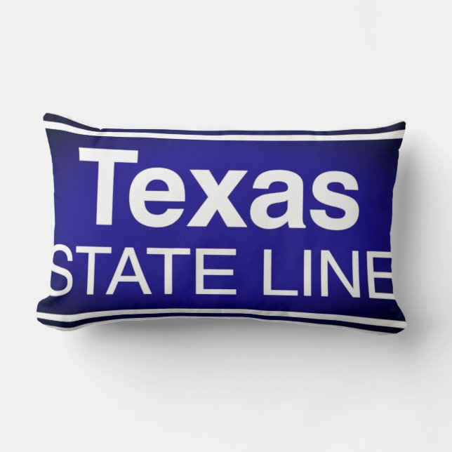Texas State Line Pillow Kussen (Voorkant)