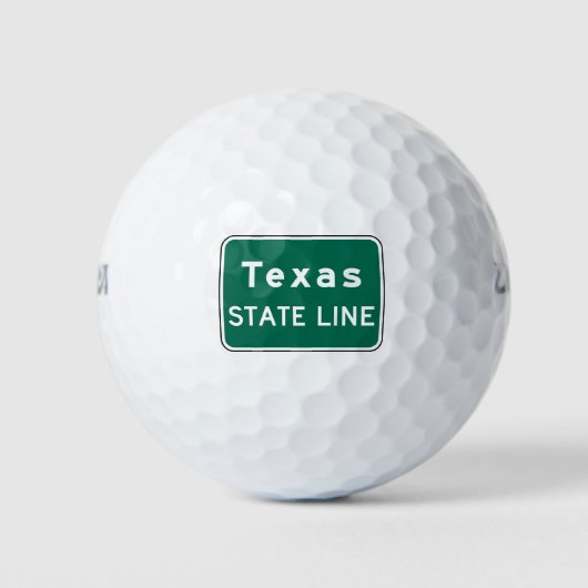Texas State Line Road Sign Golfballen (Voorkant)