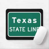 Texas State Line Road Sign Muismat (Met muis)