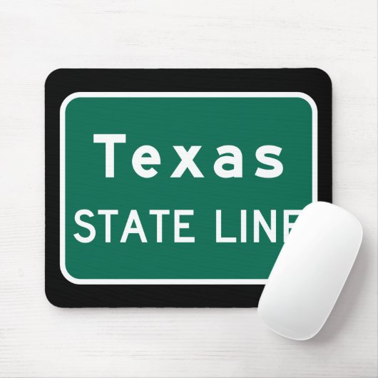 Texas State Line Road Sign Muismat (Met muis)