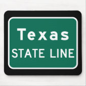 Texas State Line Road Sign Muismat (Voorkant)