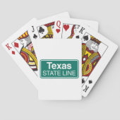 Texas State Line Road Sign Pokerkaarten (Achterkant)